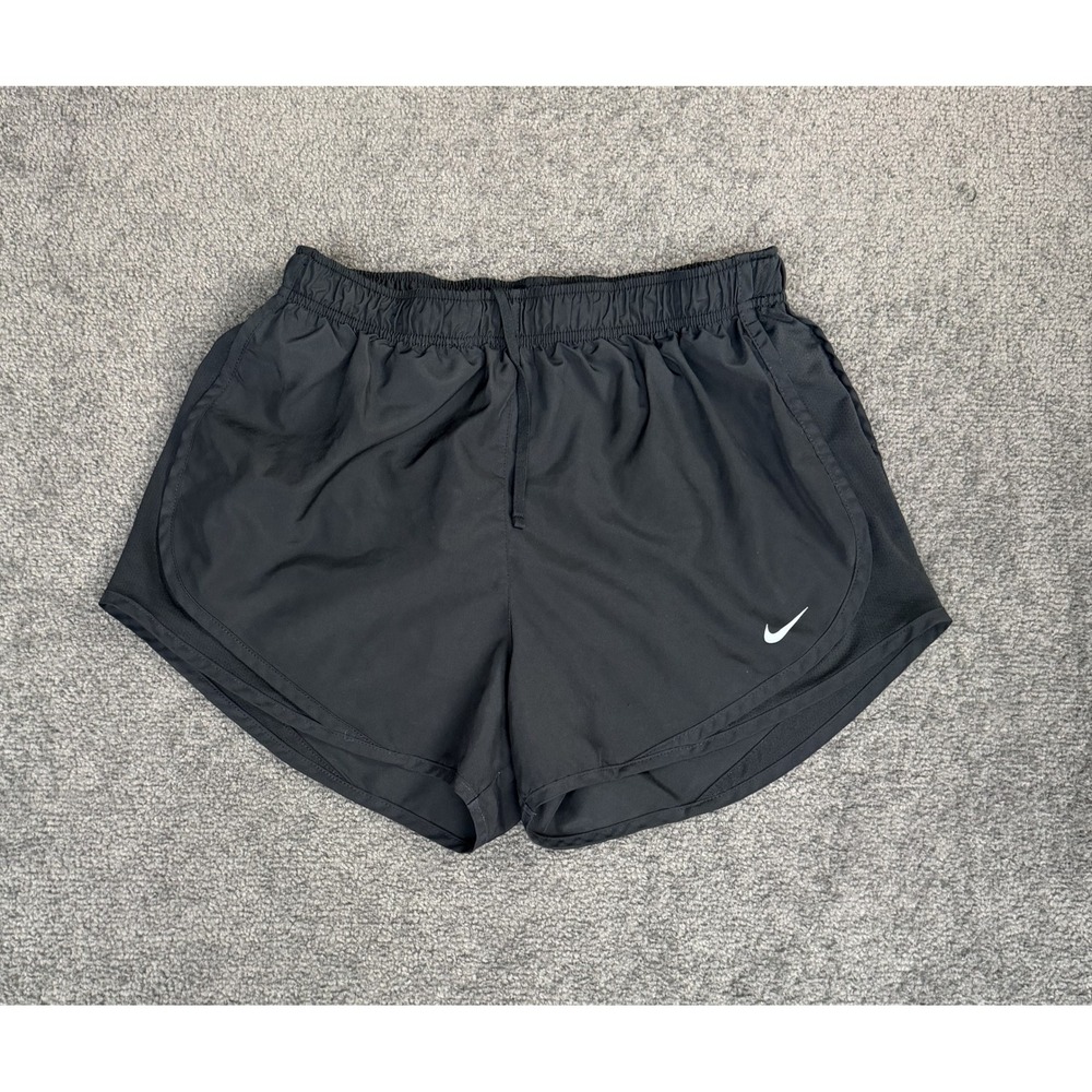 Nike Dri-FIT Black Running Shorts Womens Medium Mesh Athletic Training 3 Inseam